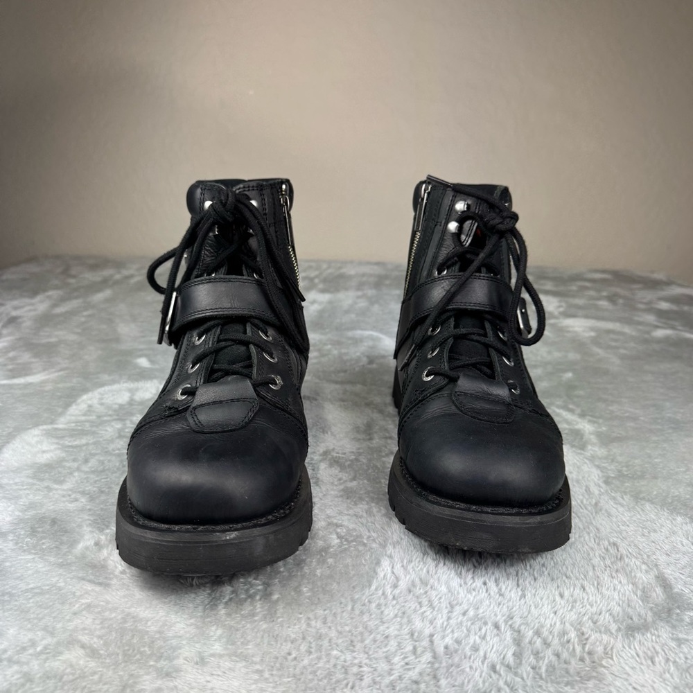 HARLEY DAVIDSON Men's Brake Buckle Flash Sz 11.5 Motorcycle Boots D96272 - Picture 2 of 11